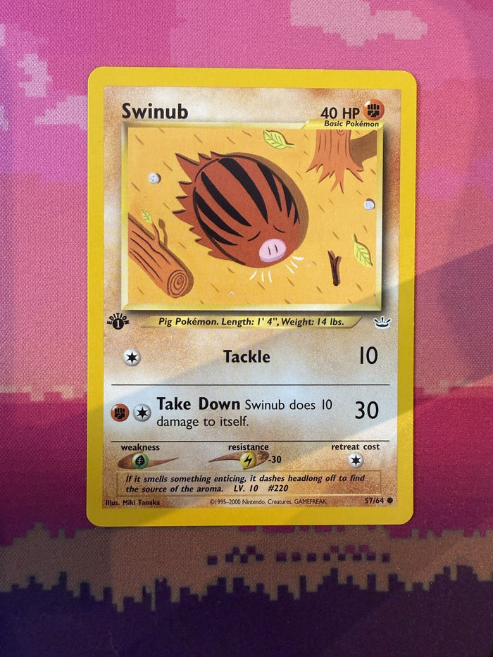 Pokemon Card Swinub Neo Revelation 1st Edition Common 57/64 Near Mint