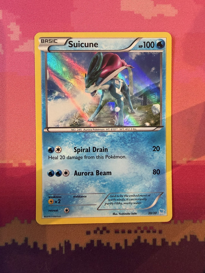 Pokemon Card Suicune Trainer Kit (Suicune) Holo Rare 30/30 Near Mint