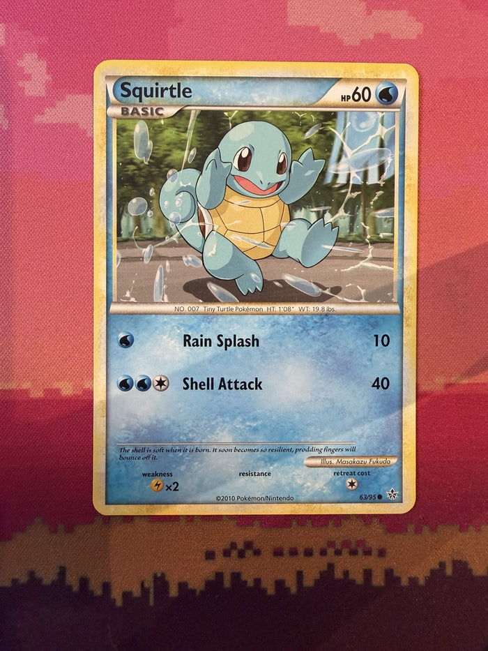 Pokemon Card Squirtle Unleashed Common 63/95 Near Mint