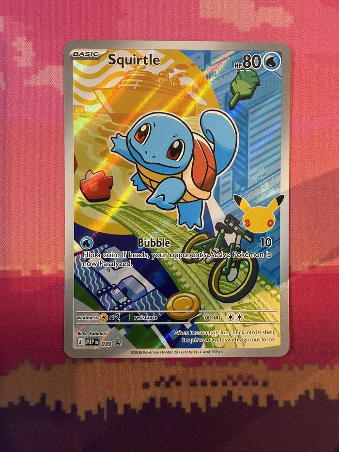 Pokemon Card Squirtle MEP Black Star Promos Black Star Promo MEP 039 Near Mint
