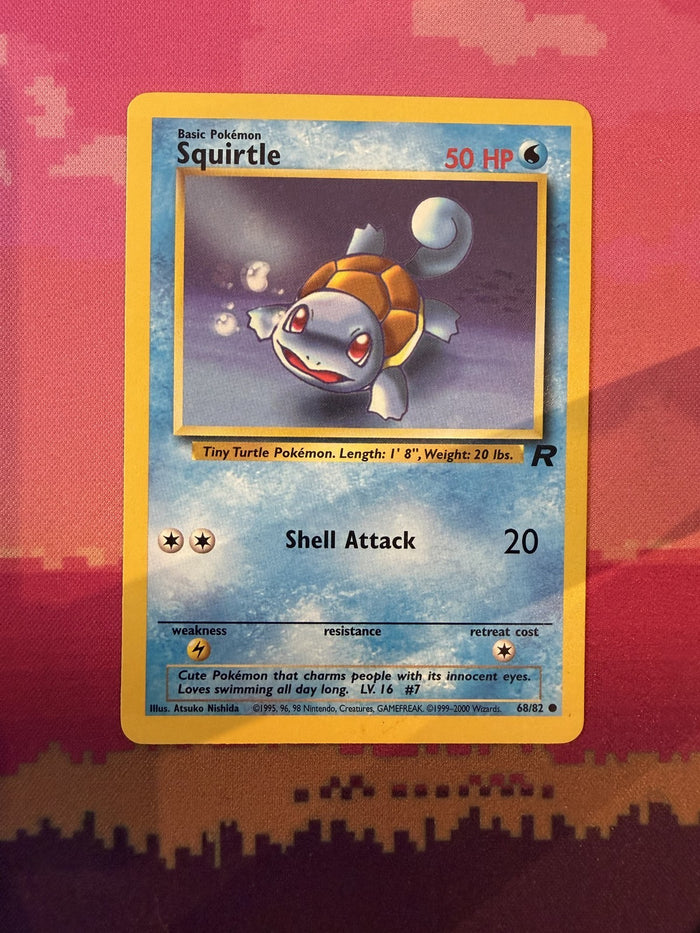 Pokemon Card Squirtle Team Rocket Common 68/82 Near Mint