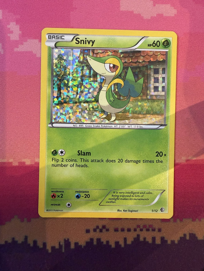 Pokemon Card Snivy McDonald's Collection 2011 Holo Rare 1/12 Near Mint