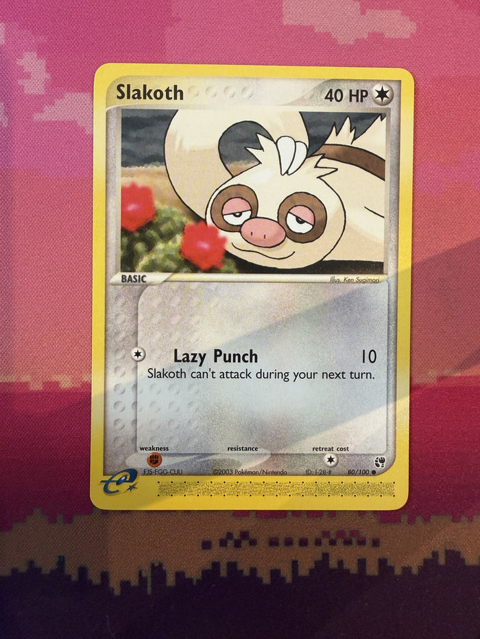 Pokemon Card Slakoth Sandstorm Common 80/100 Near Mint