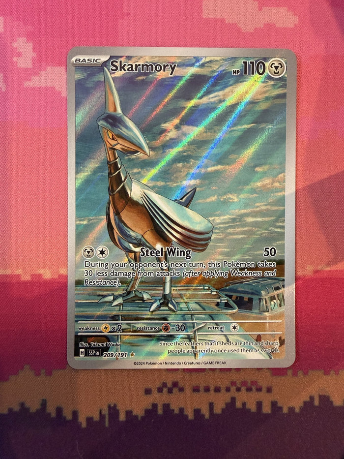 Pokemon Card Skarmory Surging Sparks Illustration Rare 209/191 Near Mint