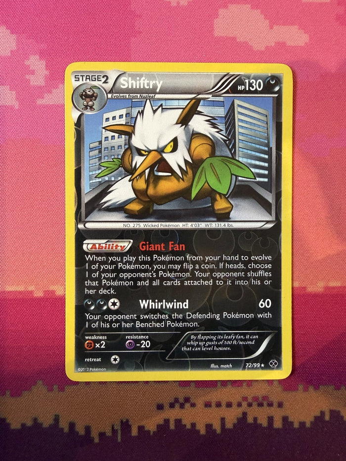 Pokemon Card Shiftry Next Destinies Reverse Holo 72/99 Near Mint