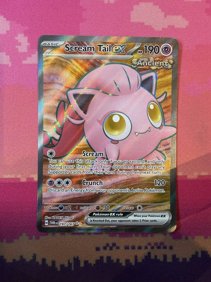 Pokemon Card Scream Tail ex Twilight Masquerade Ultra Rare 197/167 Near Mint