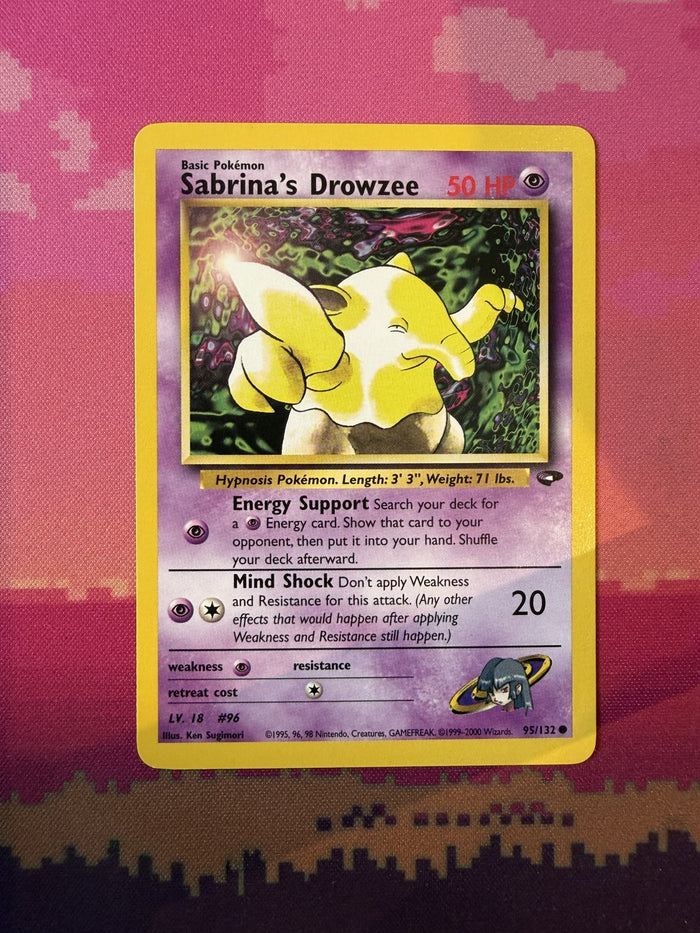Pokemon Card Sabrina's Drowzee Gym Challenge Common 95/132 Near Mint
