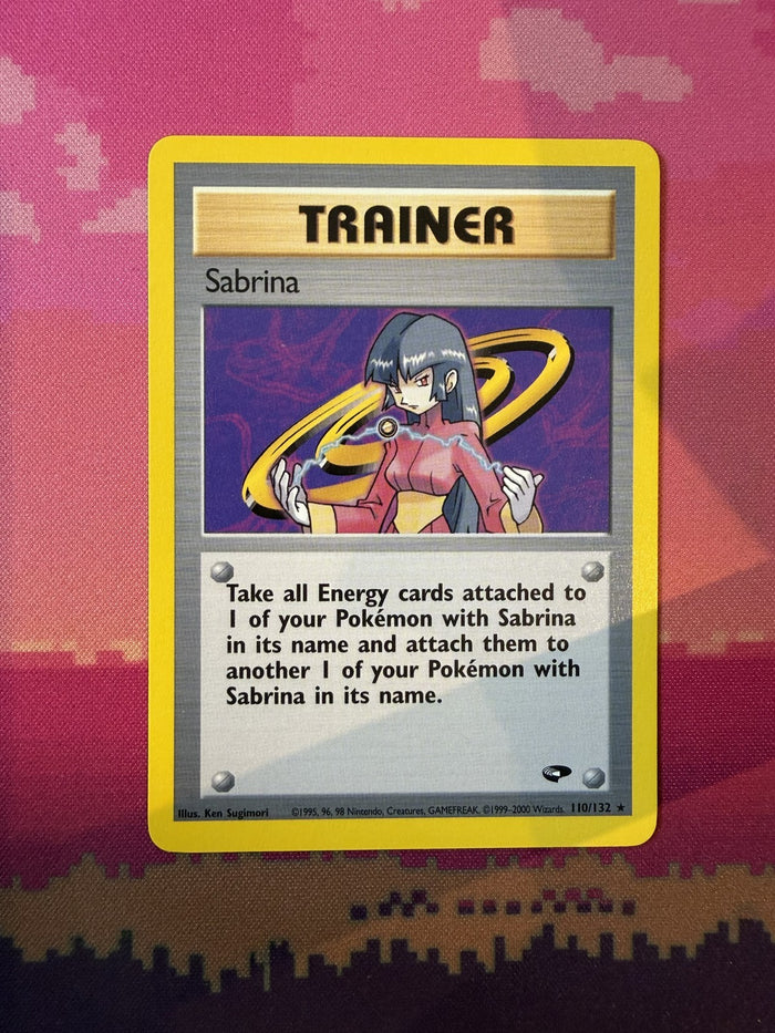 Pokemon Card Sabrina Gym Challenge Rare 110/132 Near Mint
