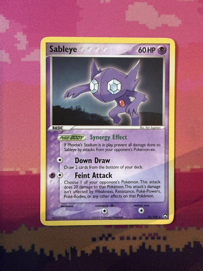 Pokemon Card Sableye Power Keepers Rare 22/108 Near Mint