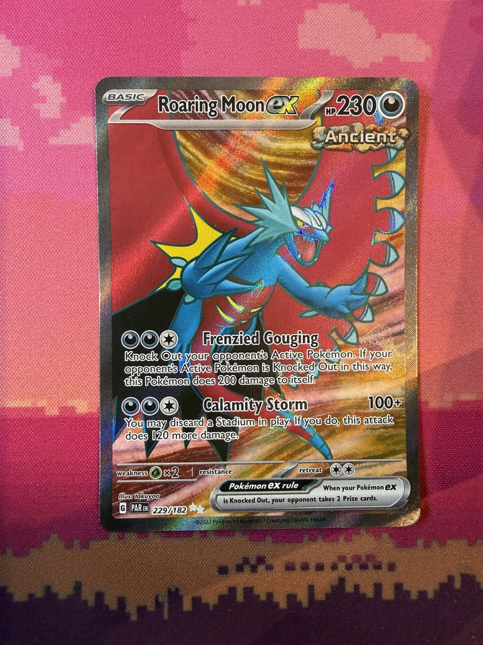 Pokemon Card Roaring Moon ex Paradox Rift Ultra Rare 229/182 Near Mint