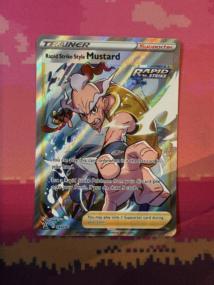 Pokemon Card Rapid Strike Style Mustard Battle Styles Ultra Rare 162/163 NM