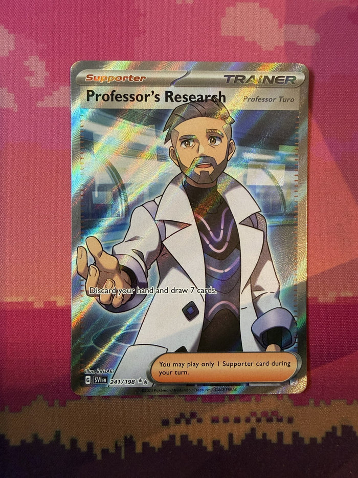 Pokemon Card Professor's Research Scarlet & Violet Base Ultra Rare 241/198 NM