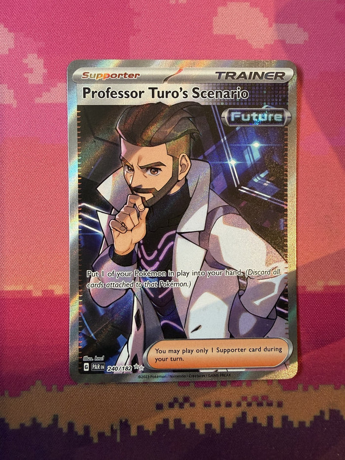 Pokemon Card Professor Turo's Scenario Paradox Rift Ultra Rare 240/182 Near Mint