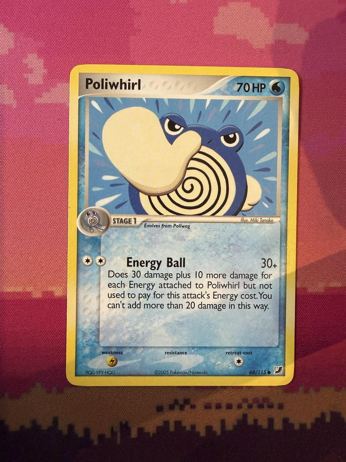 Pokemon Card Poliwhirl Unseen Forces Common 68/115 Near Mint