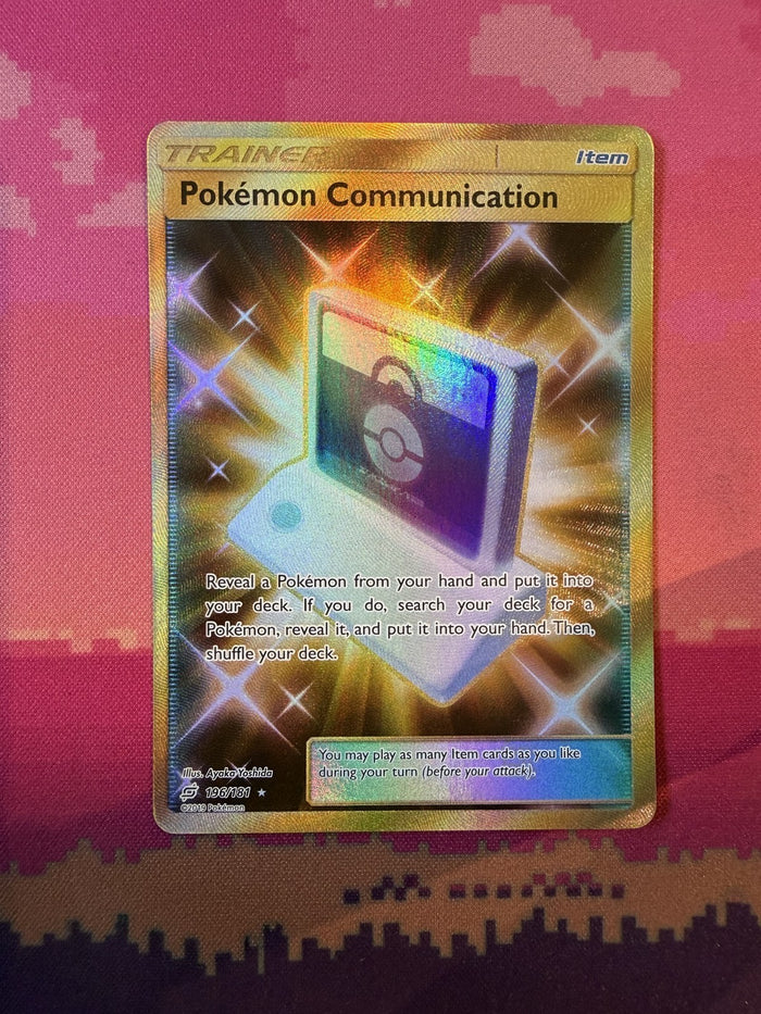 Pokemon Card Pokemon Communication Team Up Hyper Rare 196/181 Near Mint