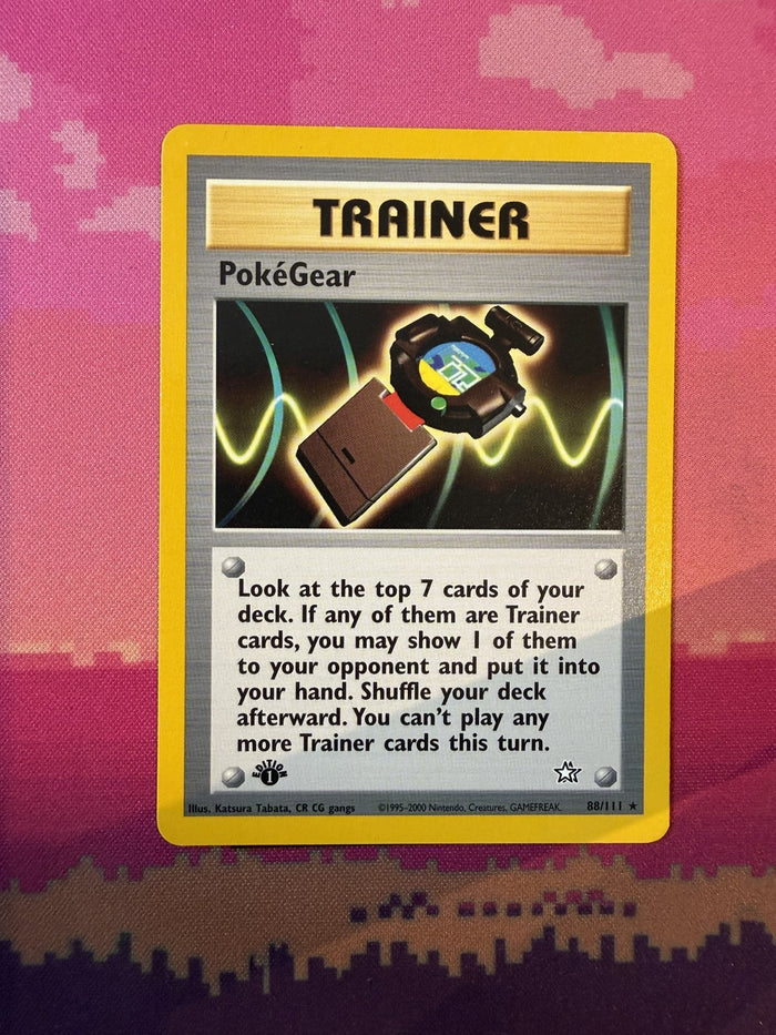 Pokemon Card PokeGear Neo Genesis 1st Edition Rare 88/111 Near Mint