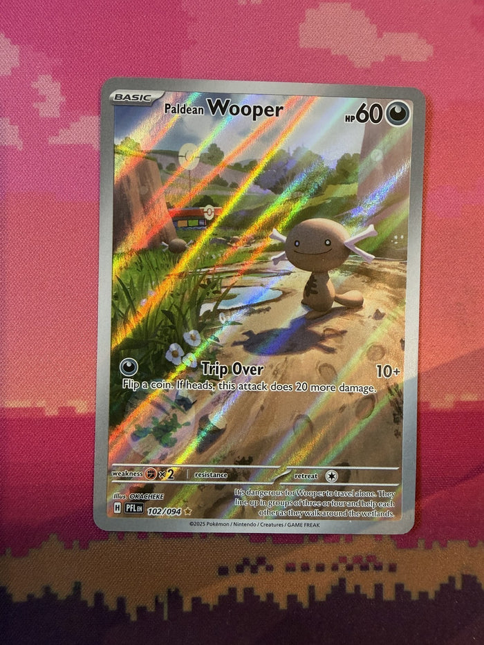 Pokemon Card Paldean Wooper Phantasmal Flames Illustration Rare 102/094 NM