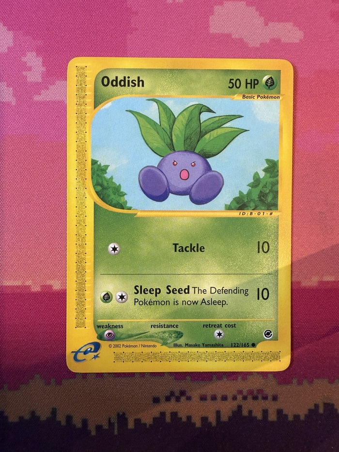 Pokemon Card Oddish Expedition Base Set Common 122/165 Near Mint