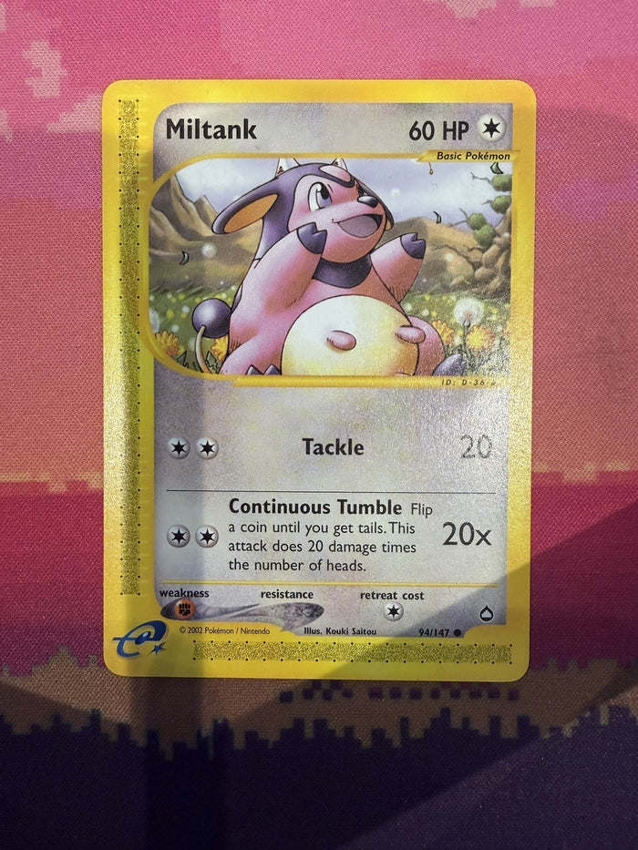 Pokemon Card Miltank Aquapolis Uncommon 94/147 Near Mint