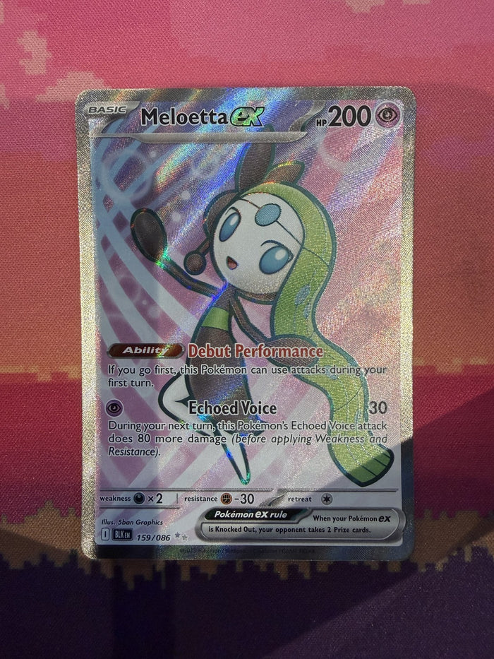 Pokemon Card Meloetta ex Black Bolt Ultra Rare 159/086 Near Mint