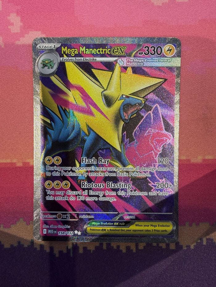 Pokemon Card Mega Manectric ex Mega Evolution Ultra Rare 158/132 Near Mint