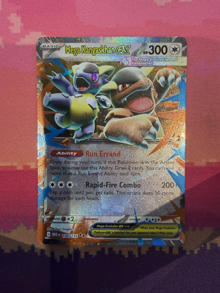 Pokemon Card Mega Kangaskhan ex Mega Evolution Double Rare 104/132 Near Mint