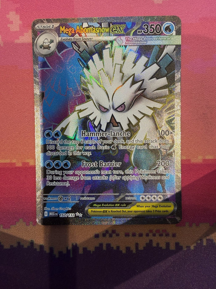 Pokemon Card Mega Abomasnow ex Mega Evolution Ultra Rare 157/132 Near Mint