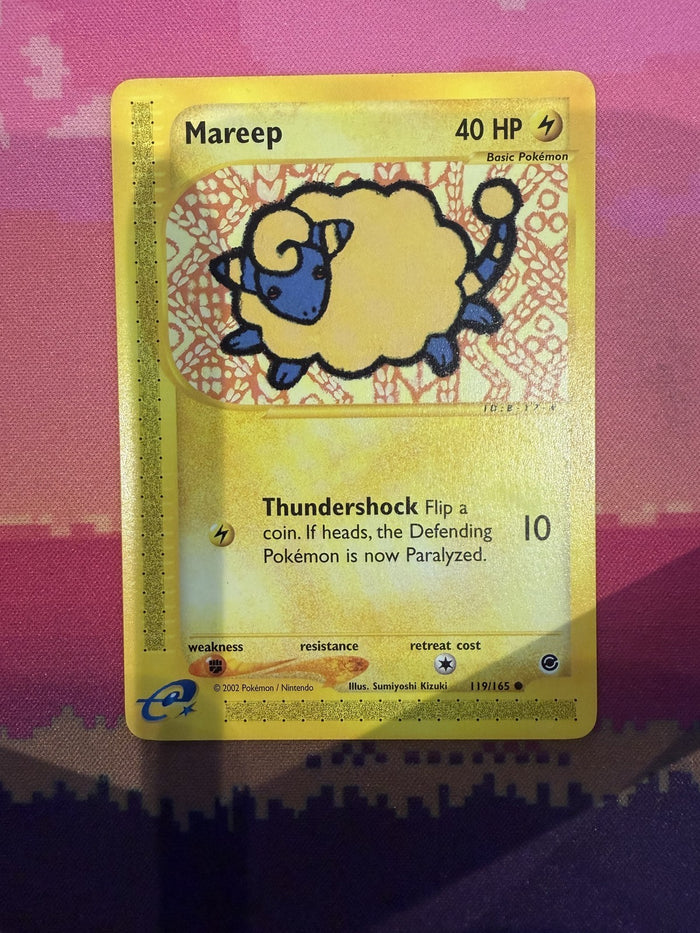 Pokemon Card Mareep Expedition Base Set Common 119/165 Near Mint
