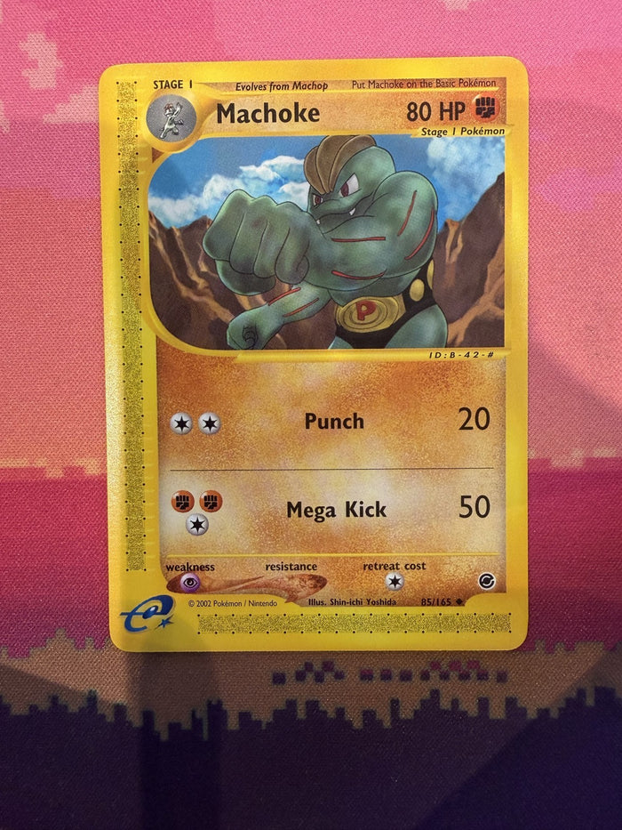 Pokemon Card Machoke Expedition Base Set Uncommon 85/165 Near Mint