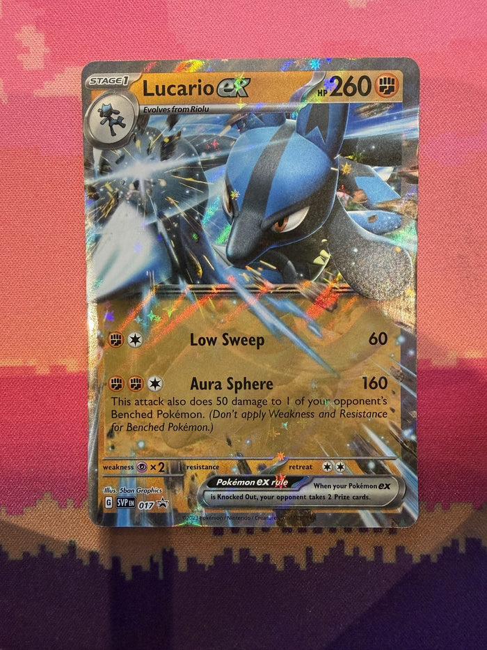 Pokemon Card Lucario ex Scarlet & Violet Promo 017 Near Mint