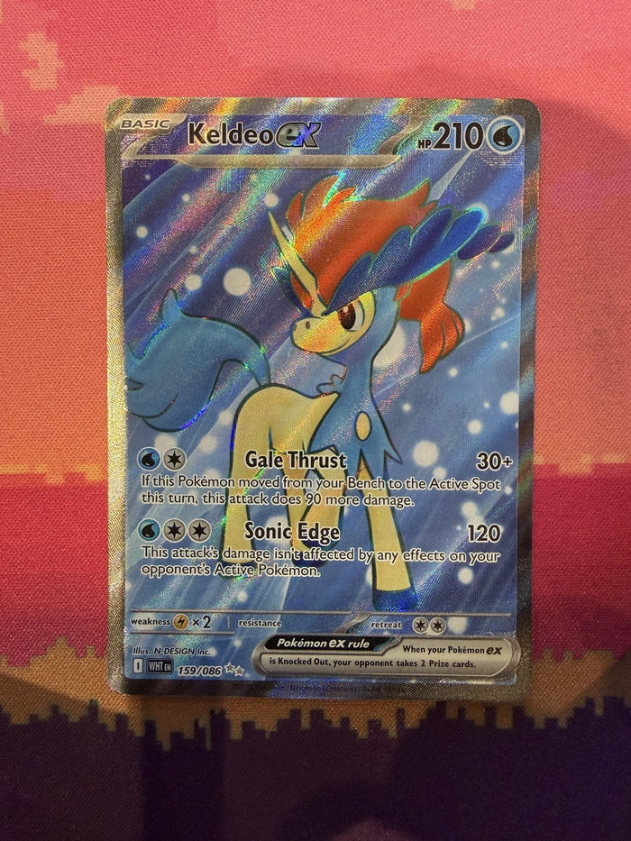 Pokemon Card Keldeo ex White Flare Ultra Rare 159/086 Near Mint