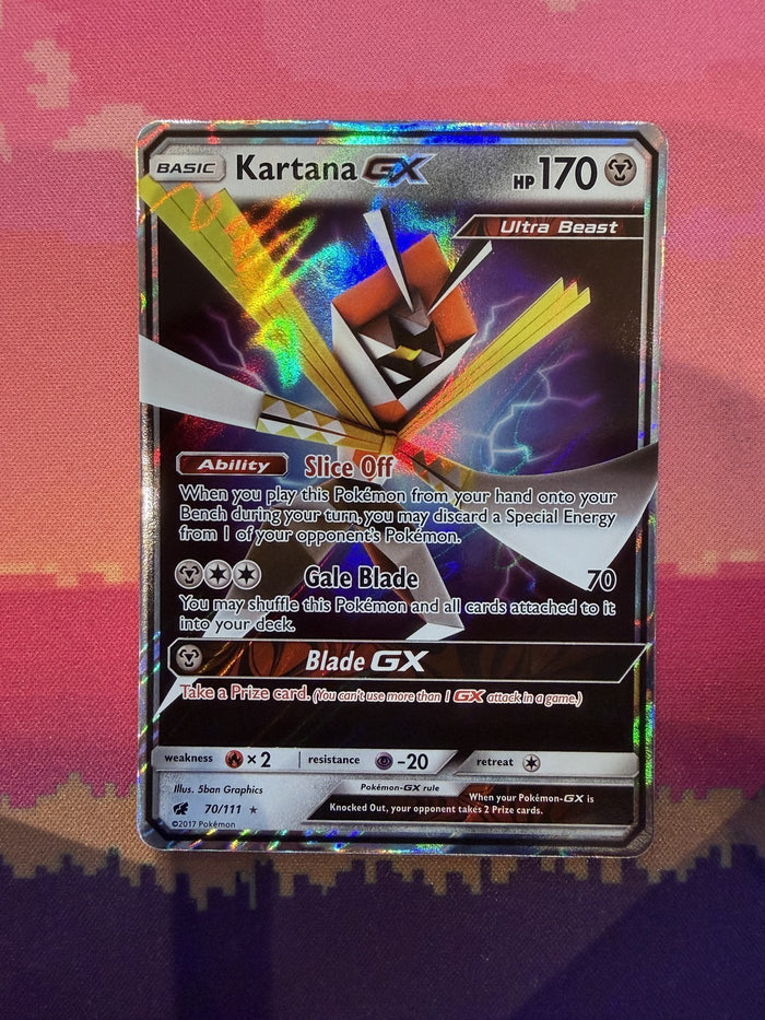 Pokemon Card Kartana GX Crimson Invasion Ultra Rare 70/111 Near Mint