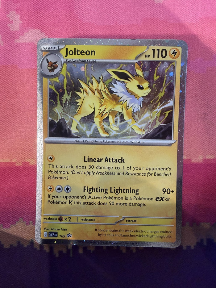 Pokemon Card Jolteon Scarlet & Violet Promo Cosmo Holo SVP 169 Near Mint