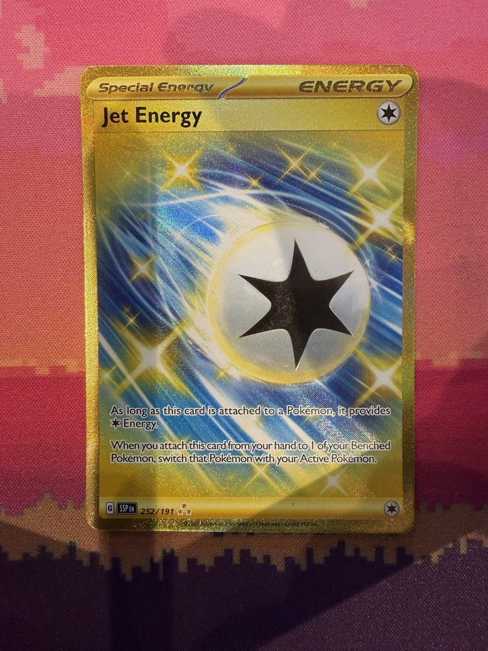 Pokemon Card Jet Energy Surging Sparks Hyper Rare 252/191 Near Mint