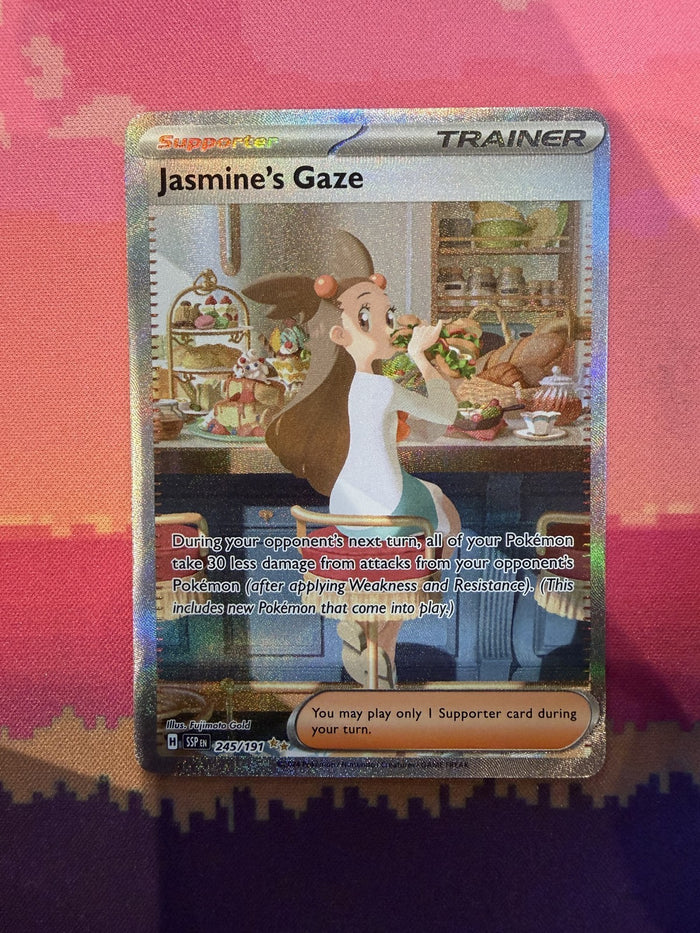 Pokemon Card Jasmine's Gaze Surging Sparks Special Illustration Rare 245/191 NM