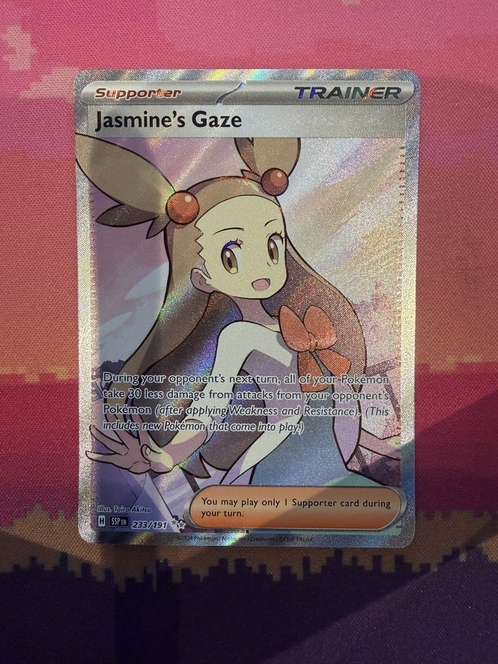 Pokemon Card Jasmine's Gaze Surging Sparks Ultra Rare 233/191 Near Mint