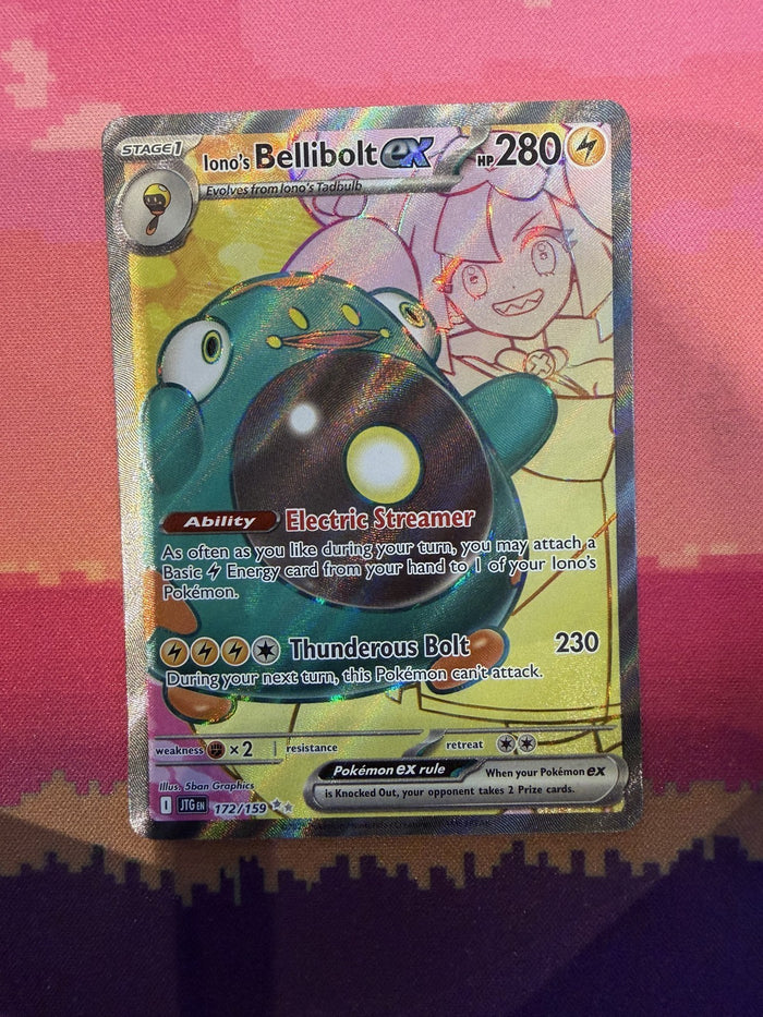 Pokemon Card Iono's Bellibolt ex Journey Together Ultra Rare 172/159 Near Mint