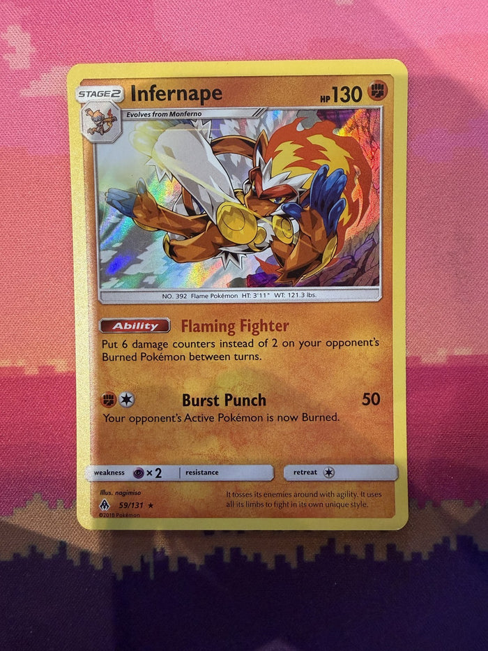 Pokemon Card Infernape Forbidden Light Holo Rare 59/131 Near Mint