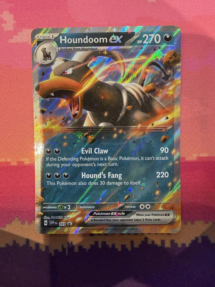 Pokemon Card Houndoom ex Scarlet & Violet Promo Black Star Promo 103 Near Mint