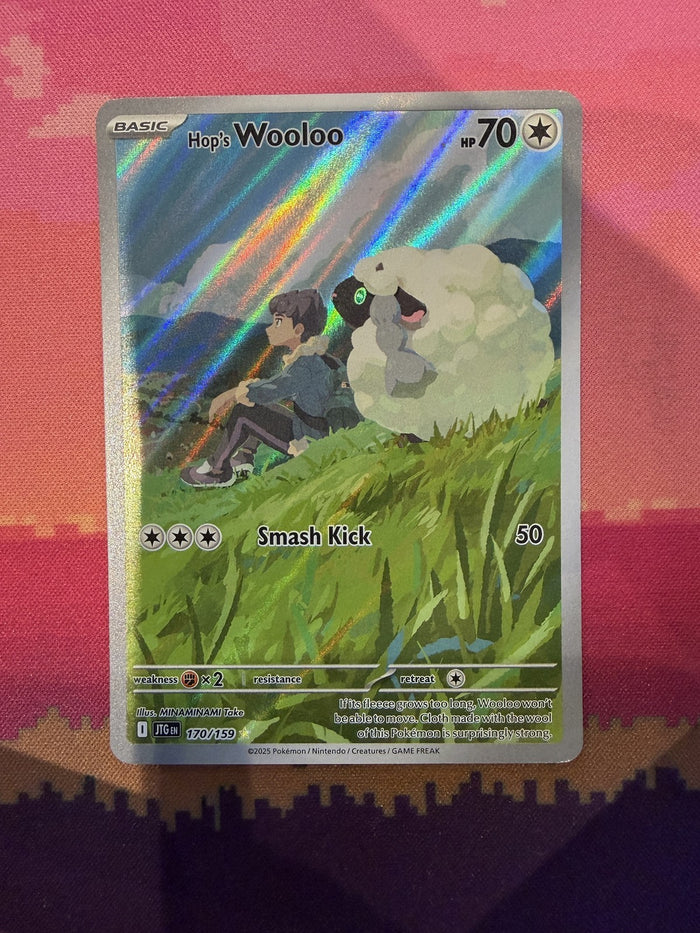Pokemon Card Hop's Wooloo Journey Together Illustration Rare 170/159 Near Mint