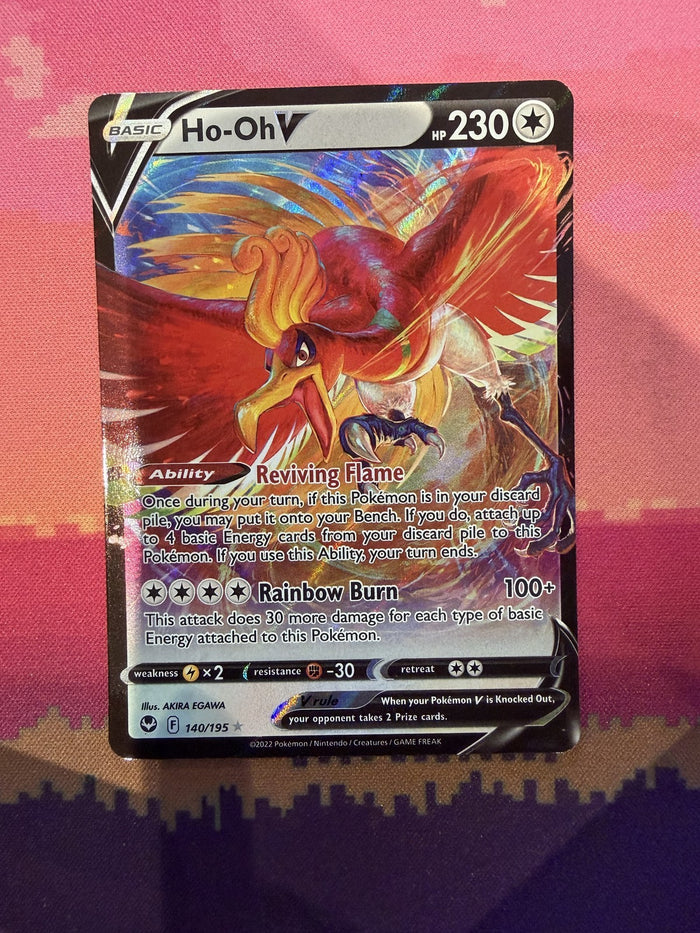Pokemon Card Ho-Oh V Silver Tempest Ultra Rare 140/195 Near Mint