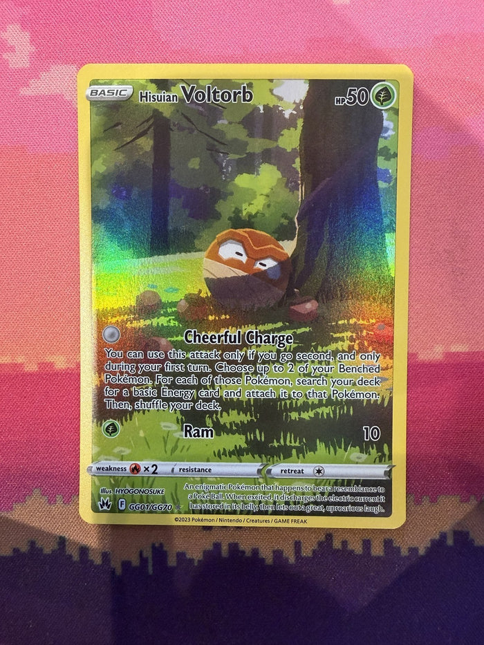 Pokemon Card Hisuian Voltorb Crown Zenith Galarian Gallery Holo GG01/GG70 NM