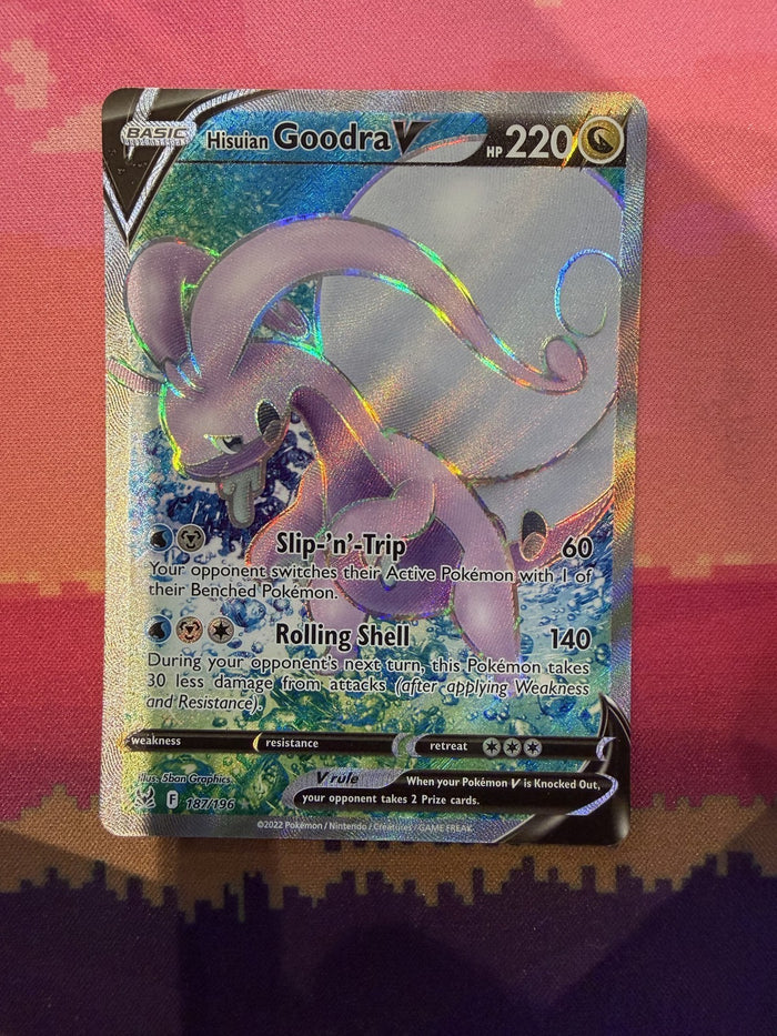 Pokemon Card Hisuian Goodra V Lost Origin Ultra Rare 187/196 Near Mint
