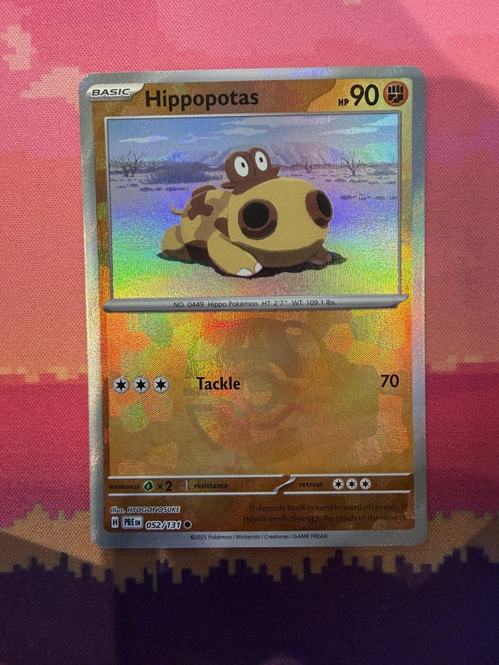 Pokemon Card Hippopotas Prismatic Evolutions Masterball 052/131 Near Mint