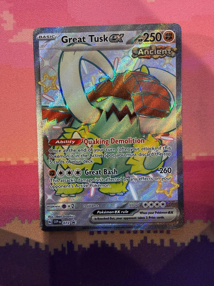 Pokemon Card Great Tusk ex Scarlet & Violet Promo Black Star Promo 072 Near Mint