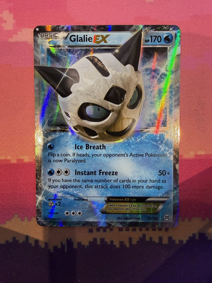 Pokemon Card Glalie EX BREAKthrough Ultra Rare 34/162 Near Mint