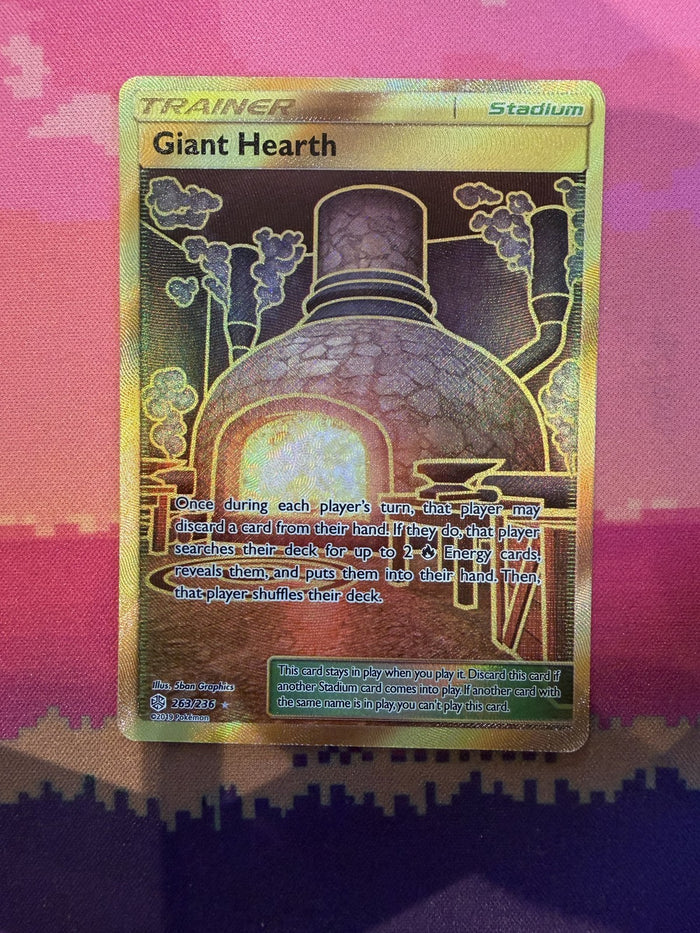Pokemon Card Giant Hearth Cosmic Eclipse Secret Rare 263/236 Near Mint