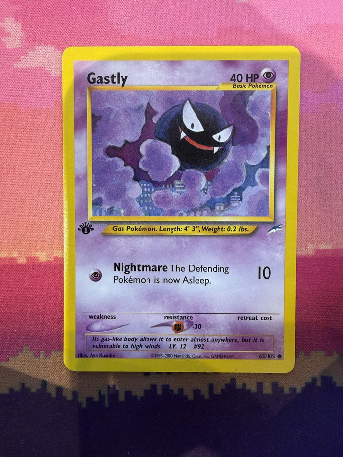 Pokemon Card Gastly Neo Destiny 1st Edition Common 65/105 Near Mint
