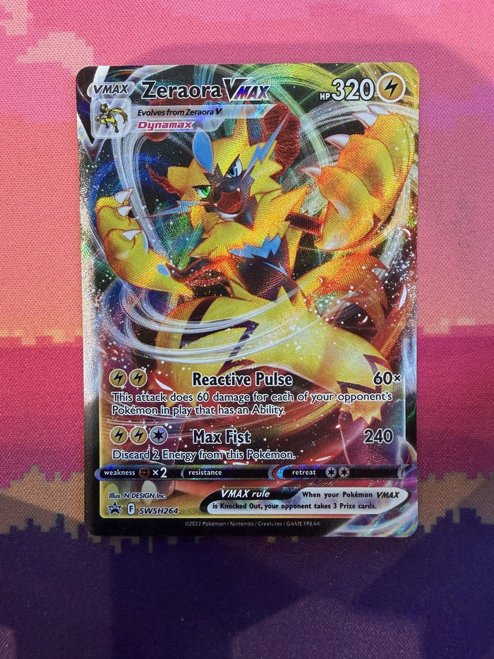 Pokemon Card Zeraora VMAX Sword & Shield Promo Black Star Promo SWSH264 NM