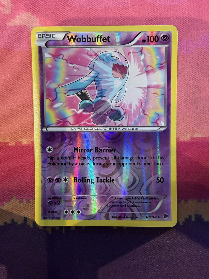 Pokemon Card Wobbuffet BREAKthrough Reverse Holo 67/162 Near Mint